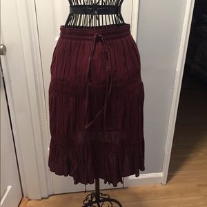 THEORY Skirt - burgundy color